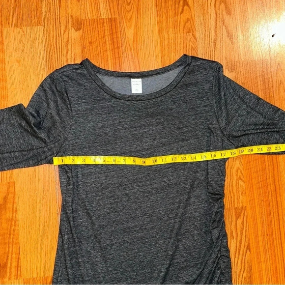 NEW Melrose And Market Dress Plus Size 1X Ruched Heather Charcoal Grey Bodycon - Picture 8 of 9